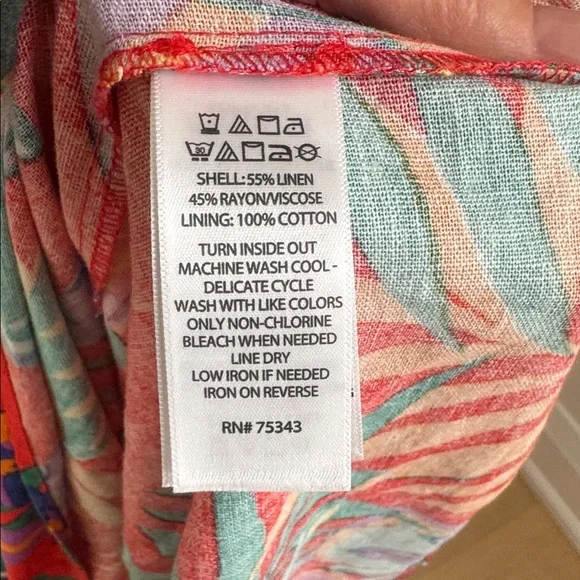 C&C California Tropical Linen Blend Maxi Dress – Size S – NWT - Picture 7 of 7